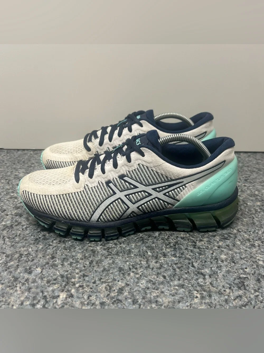 ASICS Gel-Quantum 360 CM Running Shoes Sneakers  White Blue | Women’s Size 7.5